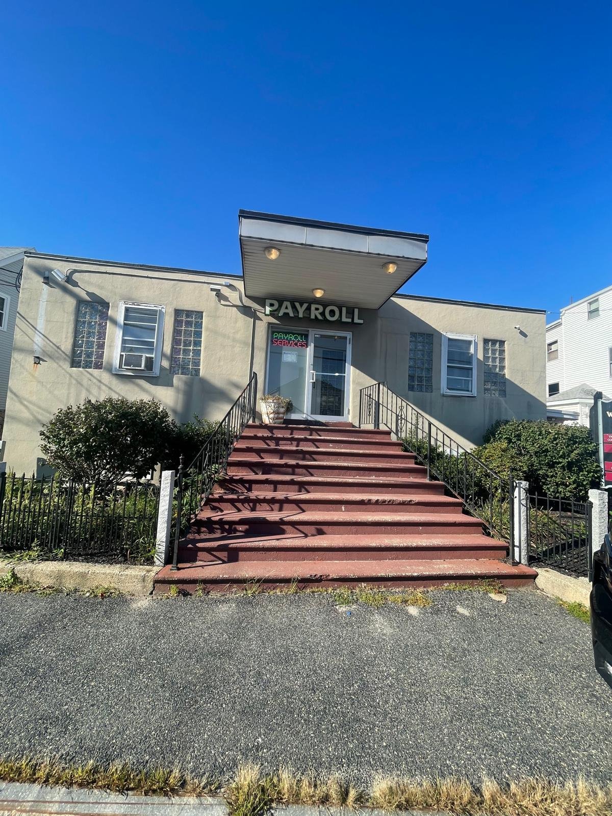 Building exterior facade before painting